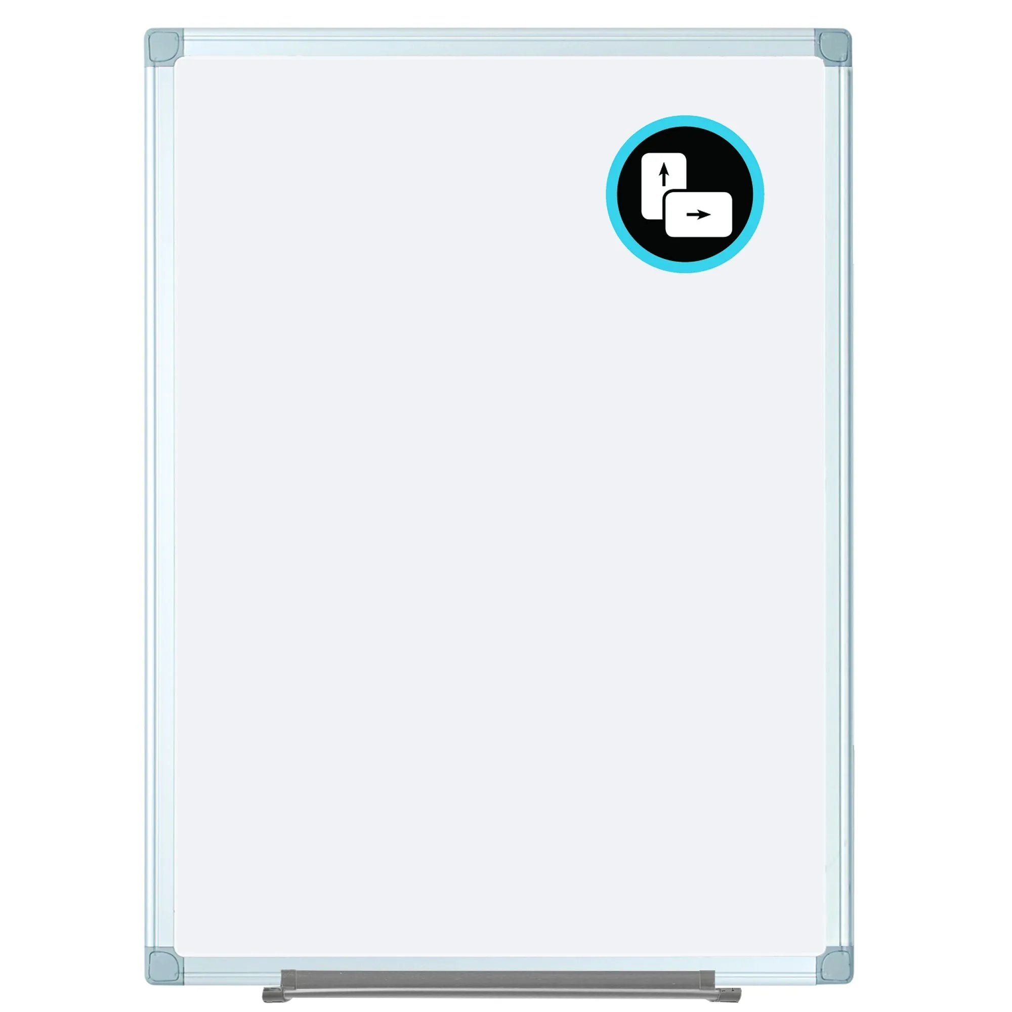 MasterVision Earth Melamine Dry-Erase Board Double-sided, 36" x 48", Aluminum Frame