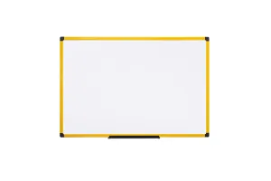 MasterVision Industrial Magnetic Steel Dry-Erase Board, 36" x 48", Yellow Aluminum Frame