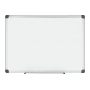 MasterVision Maya Magnetic Porcelain Dry-Erase Board, 24" x 36", Aluminum Frame