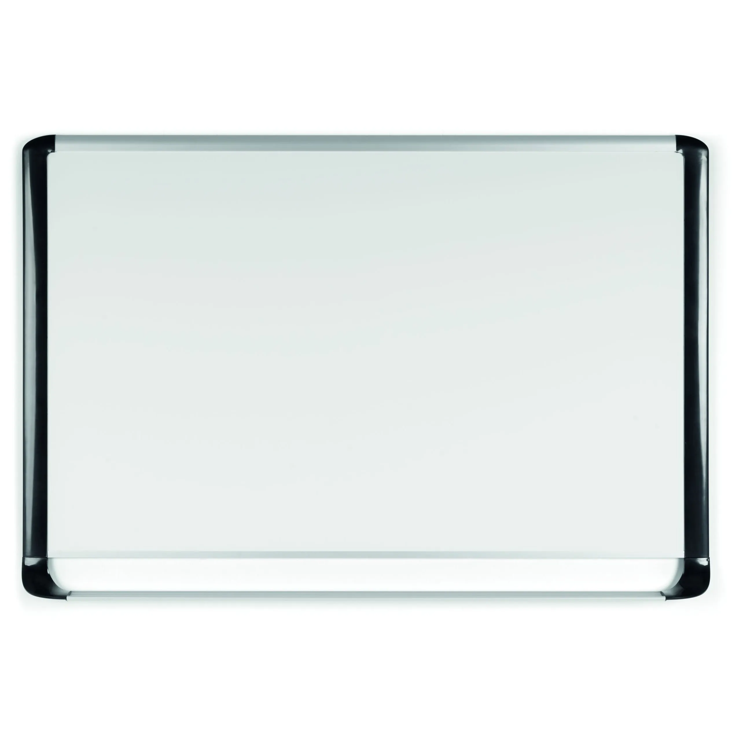 MasterVision MVI Magnetic Porcelain Dry-Erase Board, 24" x 36", Aluminum & Black Frame