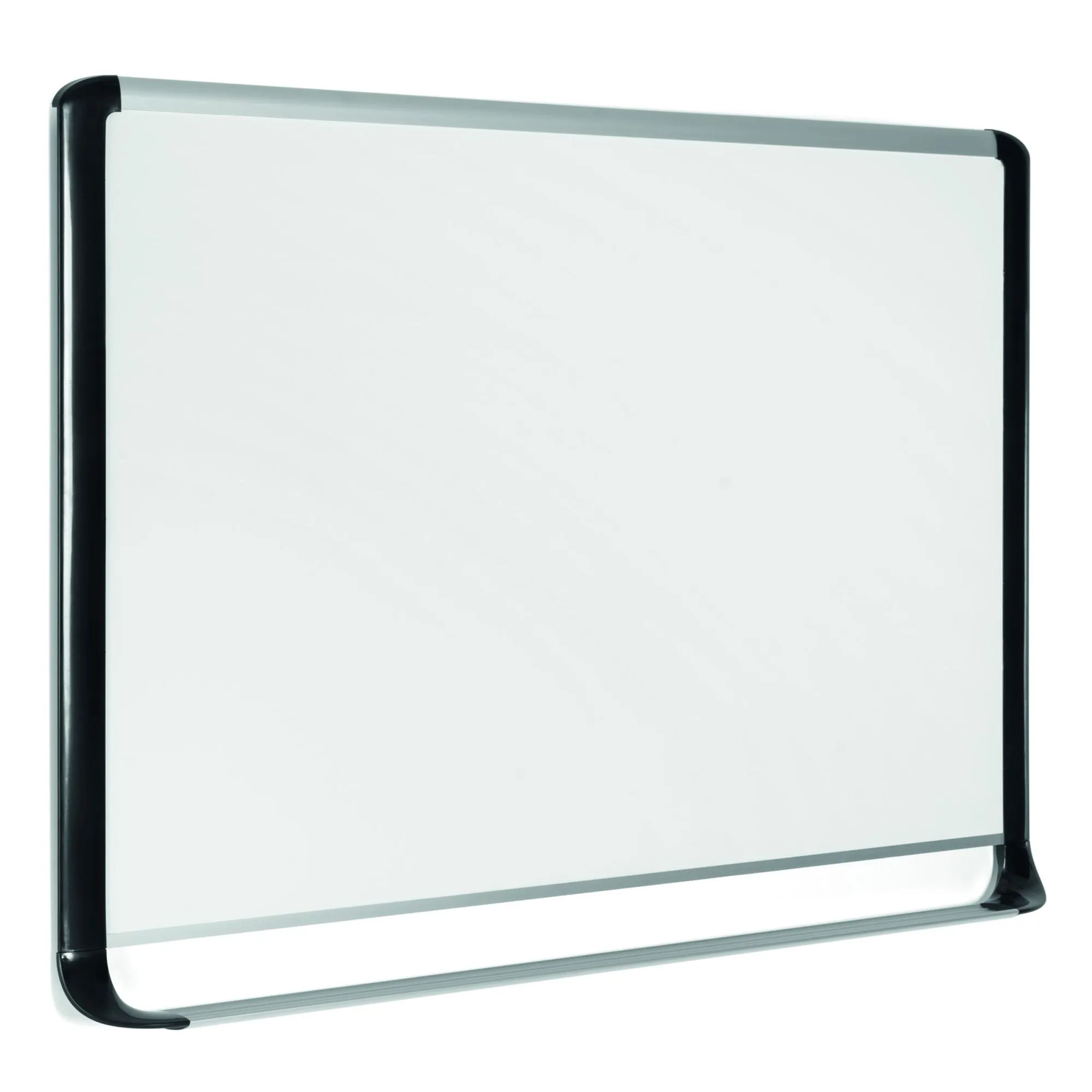 MasterVision MVI Magnetic Porcelain Dry-Erase Board, 24" x 36", Aluminum & Black Frame