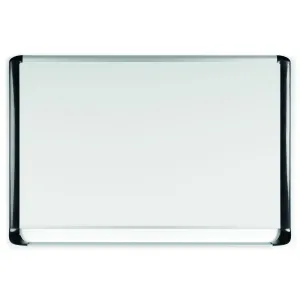MasterVision MVI Magnetic Porcelain Dry-Erase Board, 24" x 36", Aluminum & Black Frame