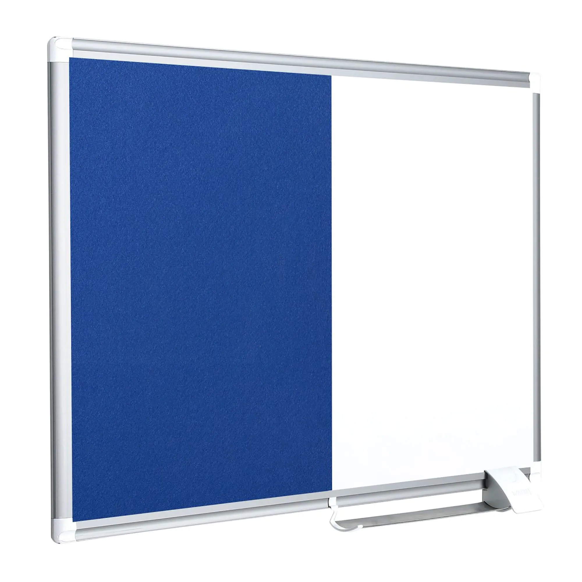 MasterVision NewGen Combo Board, Magnetic Dry-Erase and Blue Felt, 24" x 36", Aluminum Frame