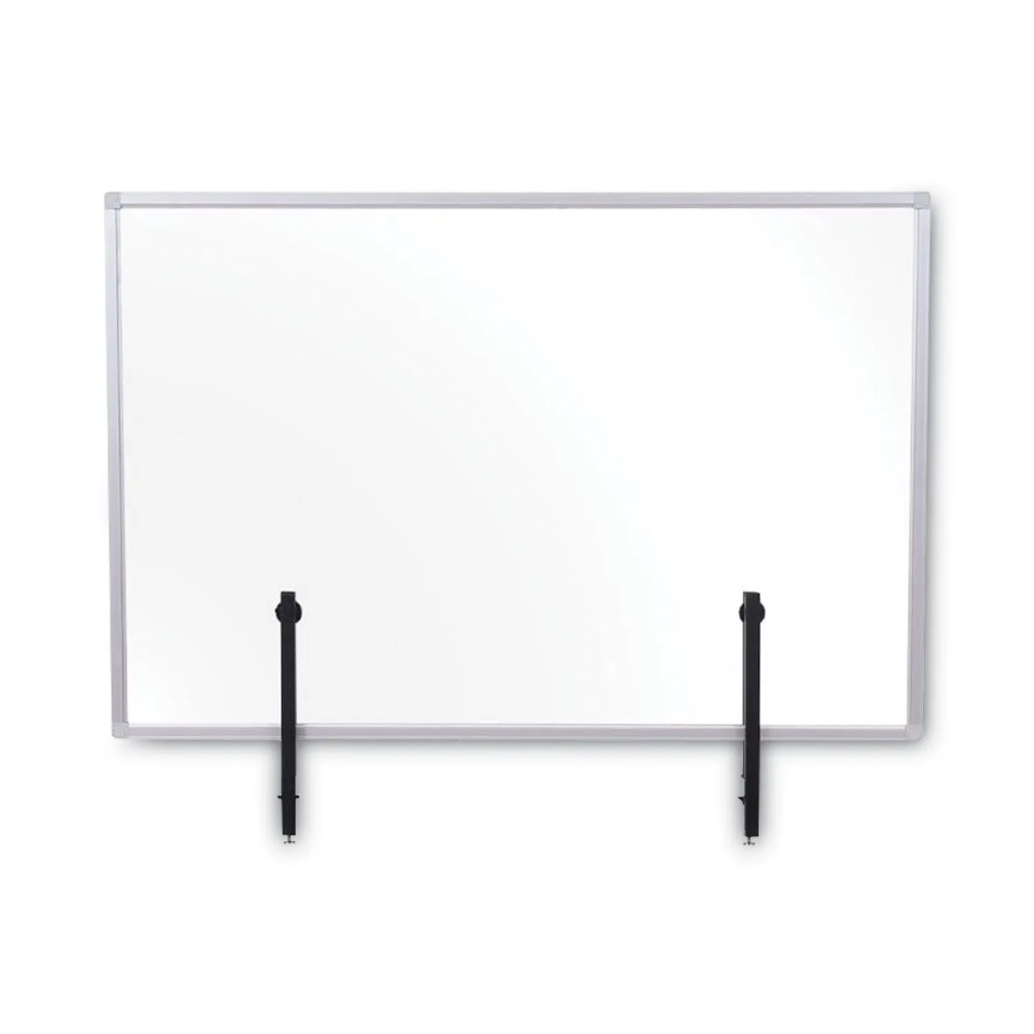 MasterVision® Protector Series Glass Aluminum Desktop Divider, 47.2 X 0.16 X 35.4, Clear