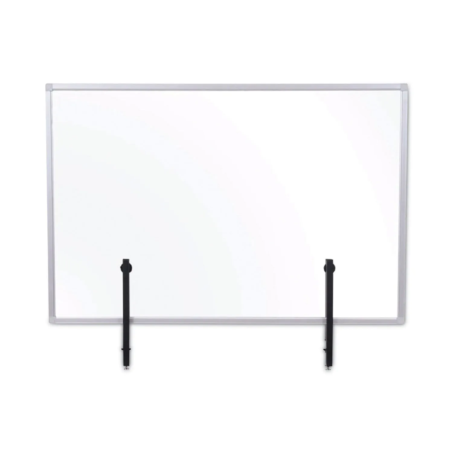 MasterVision® Protector Series Glass Aluminum Desktop Divider, 47.2 X 0.16 X 35.4, Clear