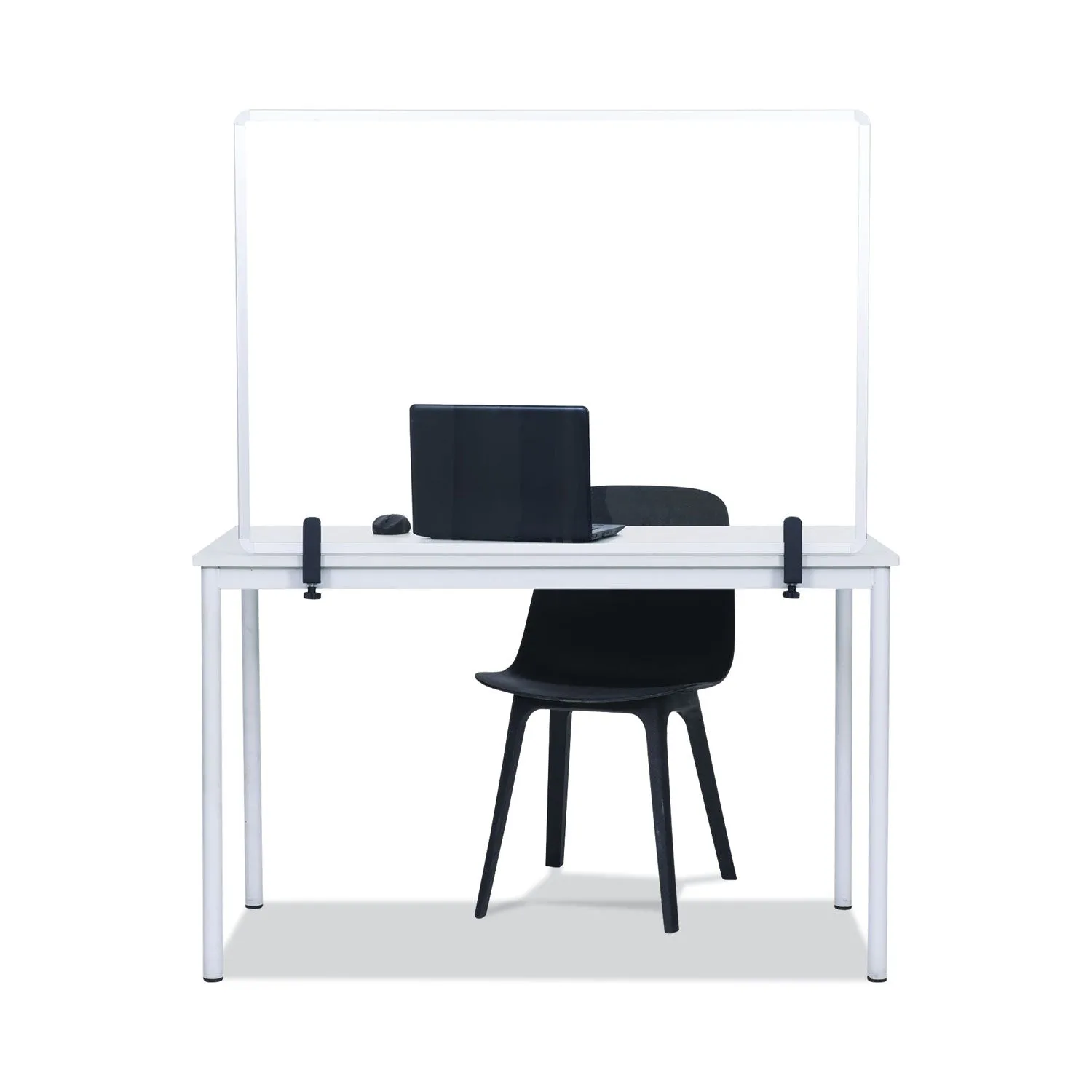 MasterVision® Protector Series Glass Aluminum Desktop Divider, 47.2 X 0.16 X 35.4, Clear