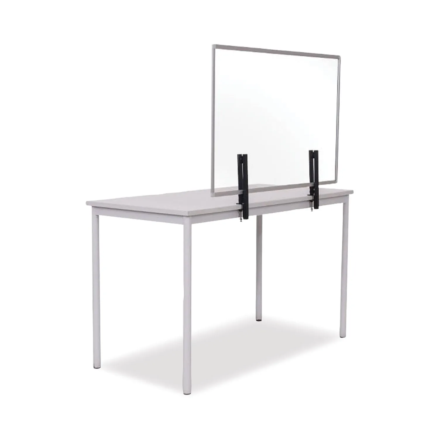 MasterVision® Protector Series Glass Aluminum Desktop Divider, 47.2 X 0.16 X 35.4, Clear