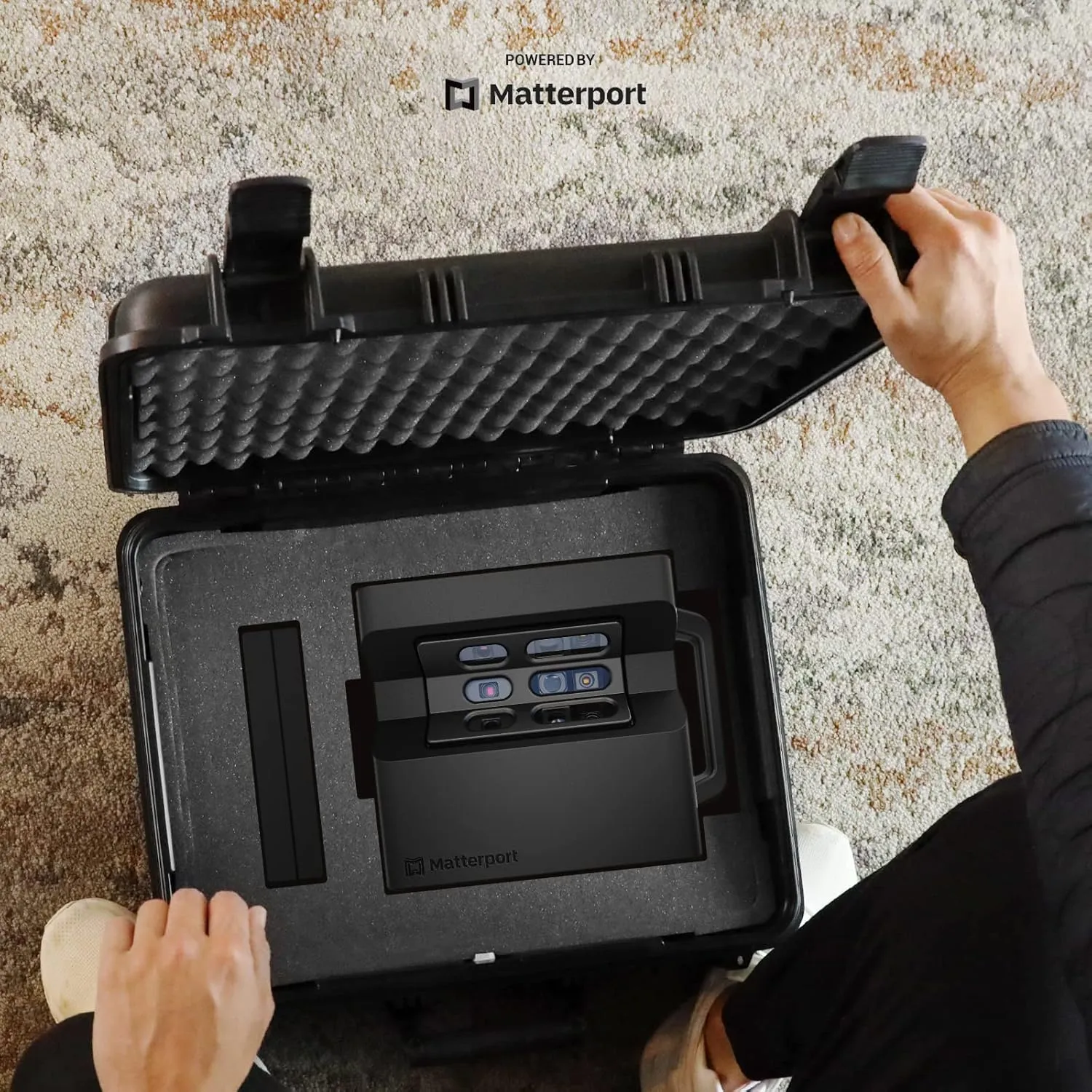 Matterport Pro2 Camera Travel Case Bundle - High Precision Scanner 360 Virtual Tours, 4K Photography, 3D Mapping, & Digital Surveys - Includes Pro2 Camera, Tripod, Clamp, and 20” Small Hard Case