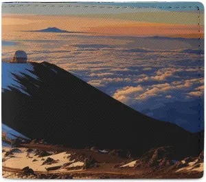 Mauna Kea Summit Sunset Wallet, Leather Bifold Wallet, Slim And Stylish PU Card Holder, Small Coin Purse