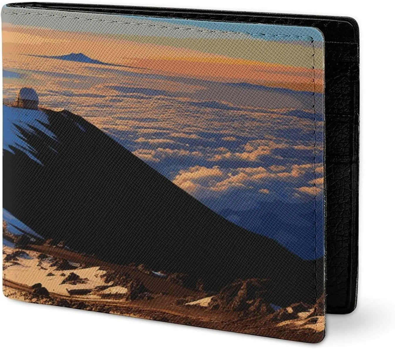 Mauna Kea Summit Sunset Wallet, Leather Bifold Wallet, Slim And Stylish PU Card Holder, Small Coin Purse