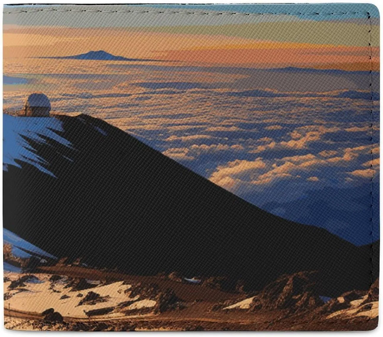 Mauna Kea Summit Sunset Wallet, Leather Bifold Wallet, Slim And Stylish PU Card Holder, Small Coin Purse