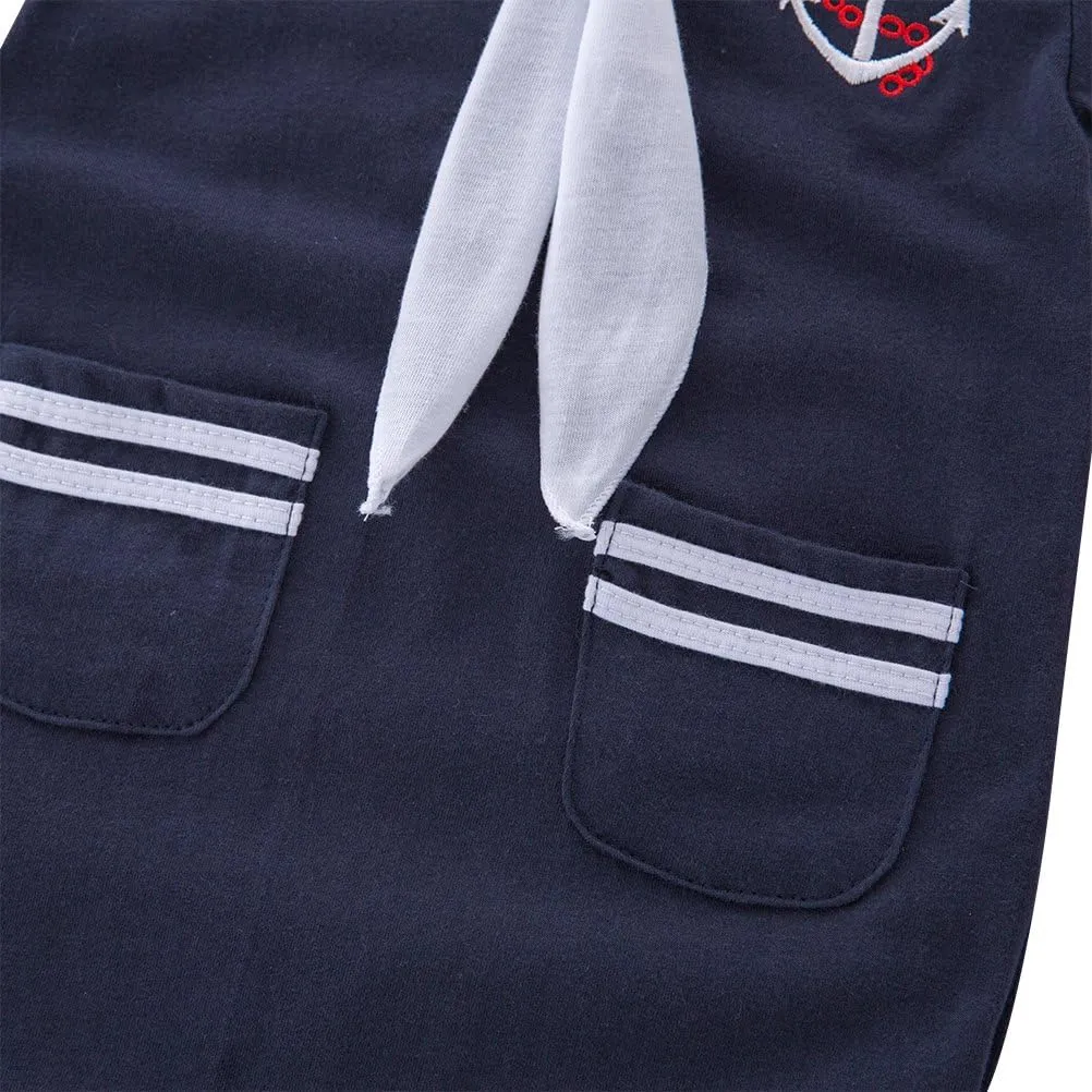 May's Baby Toddler Boys Sailor Stripe Romper Marine Navy Romper Outfit