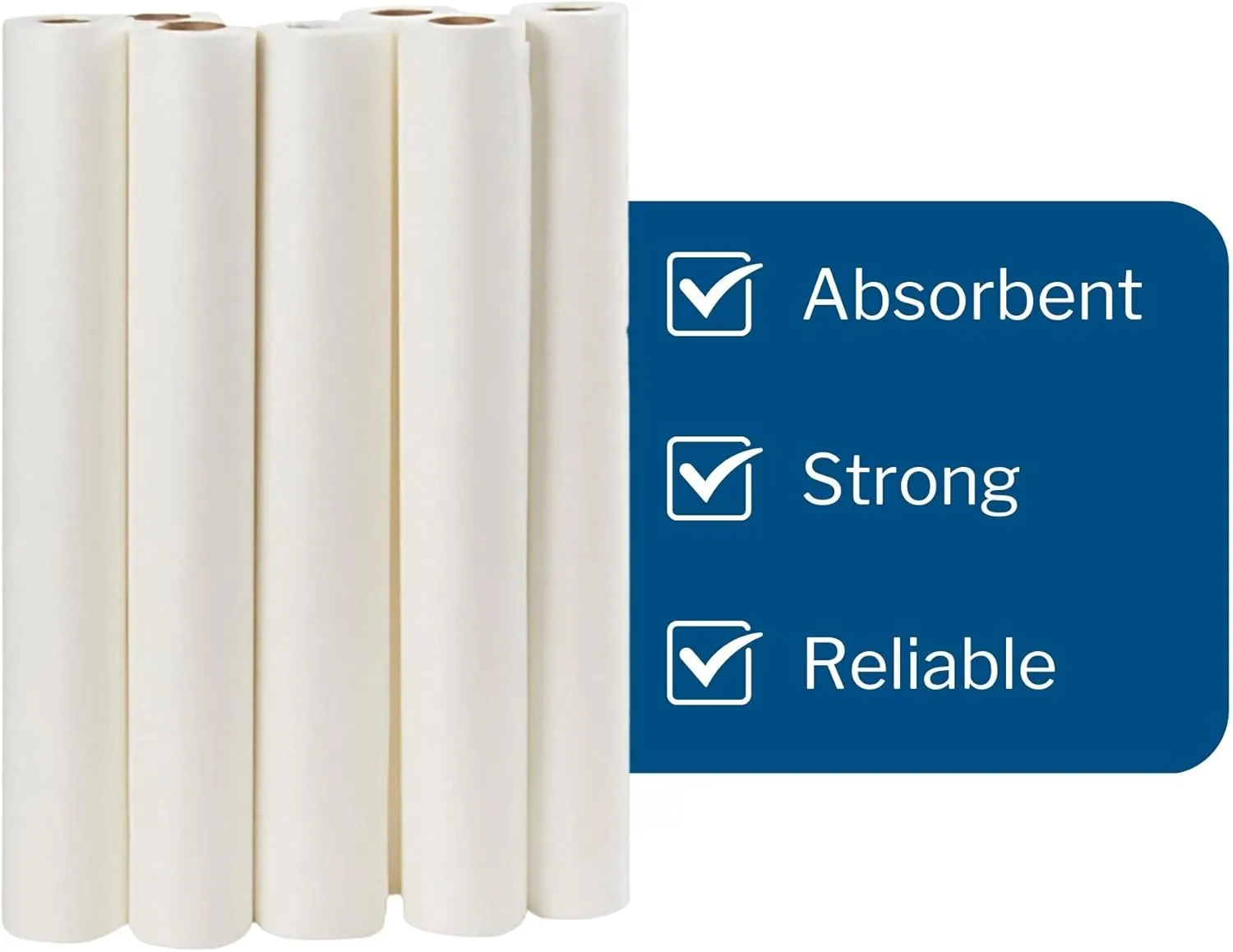 McKesson Medical Exam Table Paper [12 Rolls] – Bed Table Sheet Cover Ideal for Diaper Changing, Waxing, Nursing, Chiropractor, Patternmaking, Tracing - Economy Crepe Paper Roll - White, 21 in x 125 ft