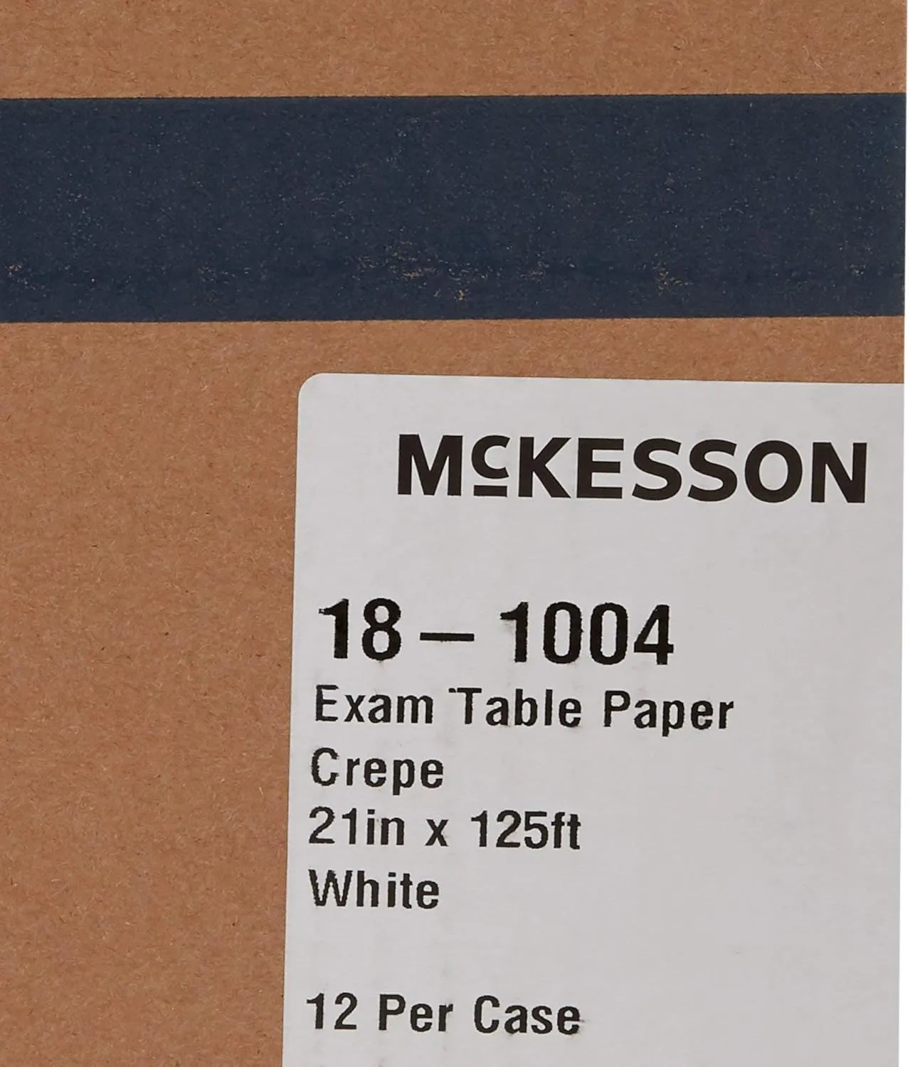 McKesson Medical Exam Table Paper [12 Rolls] – Bed Table Sheet Cover Ideal for Diaper Changing, Waxing, Nursing, Chiropractor, Patternmaking, Tracing - Economy Crepe Paper Roll - White, 21 in x 125 ft