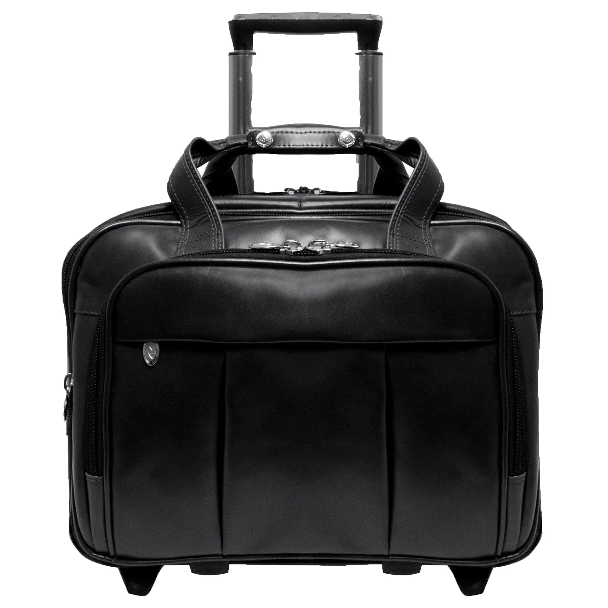 McKlein USA Damen 17" Leather Patented Detachable - Wheeled Laptop Briefcase