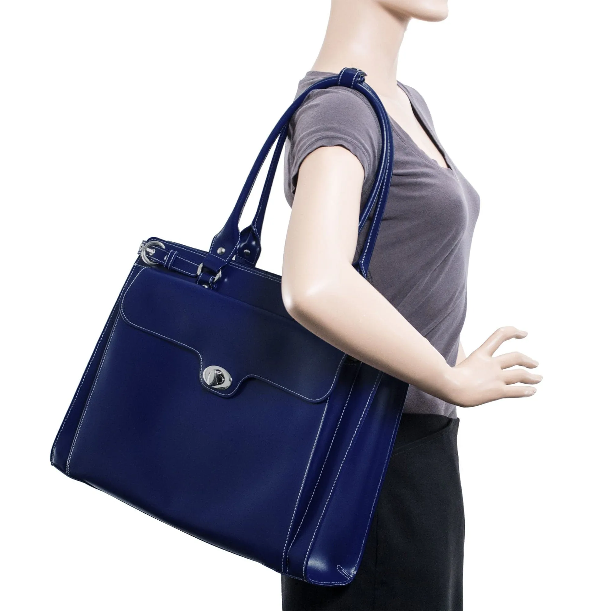 McKlein USA Winnetka 15" Leather Laptop Briefcase