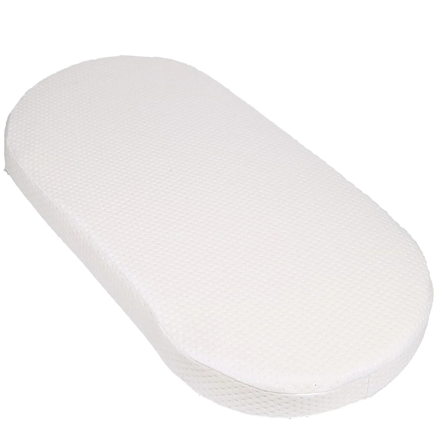 Mecc ecoh Baby Bassinet Mattress, 100% Breathable Cover, Water-Resistant Lining, Oval 33"x20"x2" Fit for Maxi-COSI Bassinet, 33"x20"