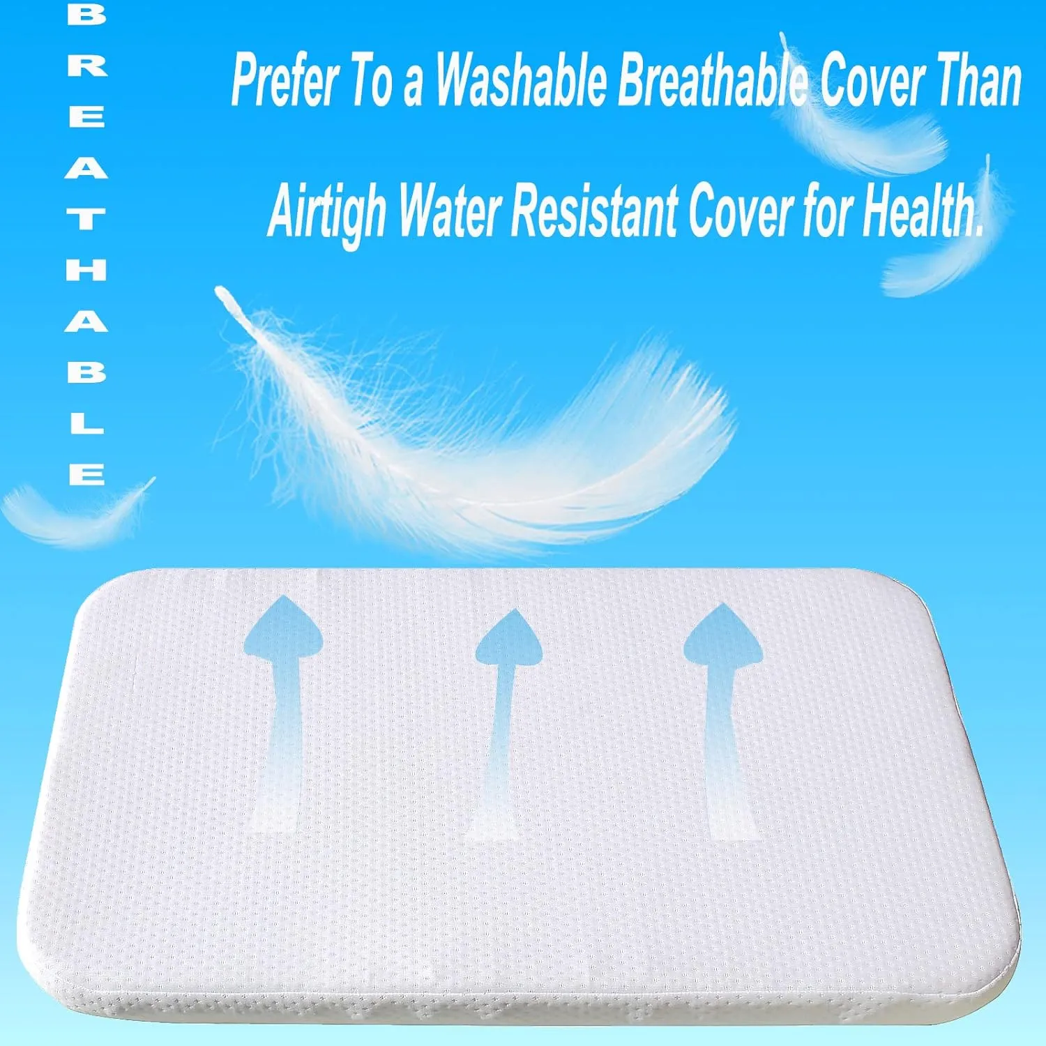 Mecc ecoh Baby Bassinet Mattress, 100% Breathable Cover, Water-Resistant Lining, Rectangle 31.5"x21"x2" Fit for Yacul/Ronbei/Bellababy/Chicco LullaGo Bassinet
