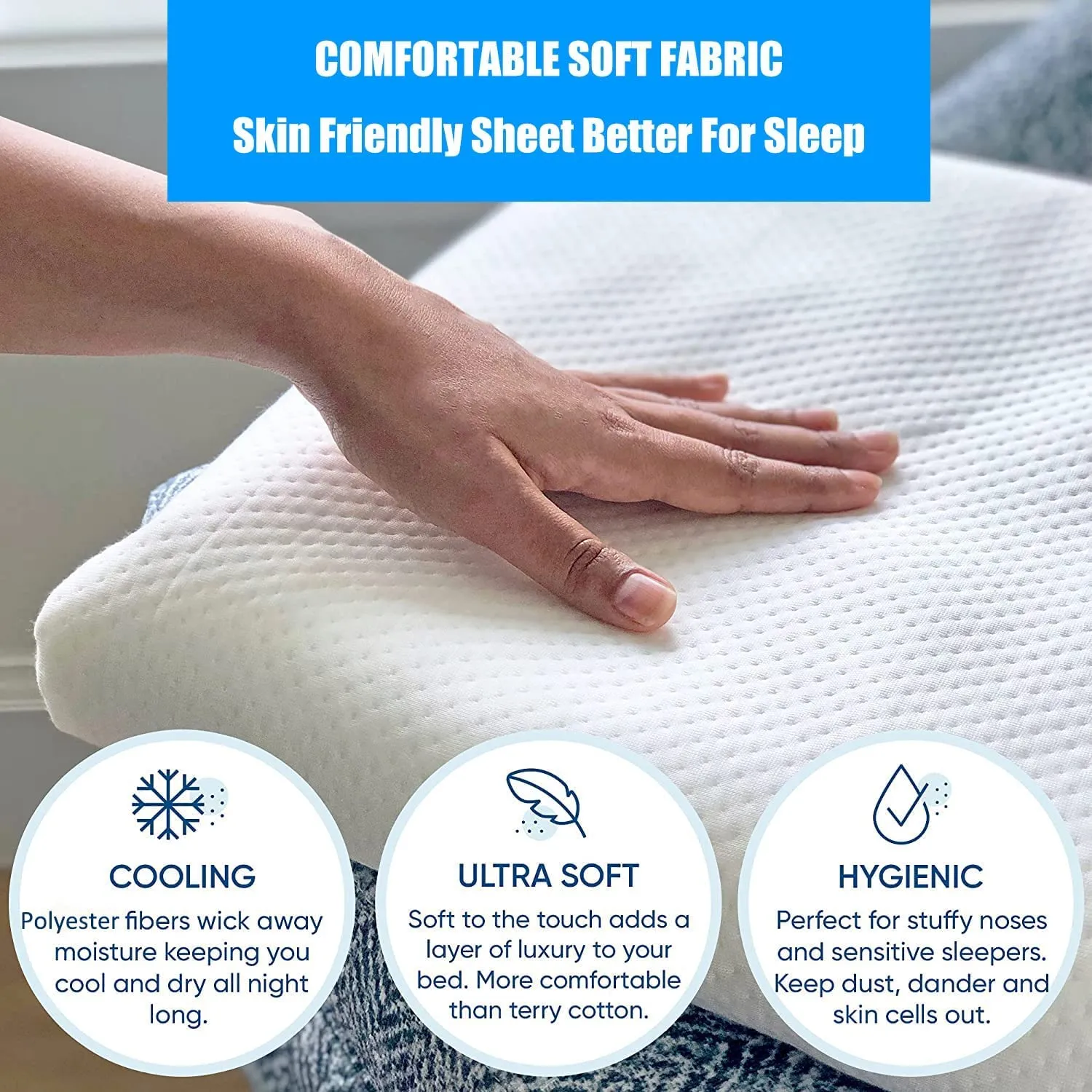 Mecc ecoh Baby Bassinet Mattress, 100% Breathable Cover, Water-Resistant Lining, Rectangle 31.5"x21"x2" Fit for Yacul/Ronbei/Bellababy/Chicco LullaGo Bassinet