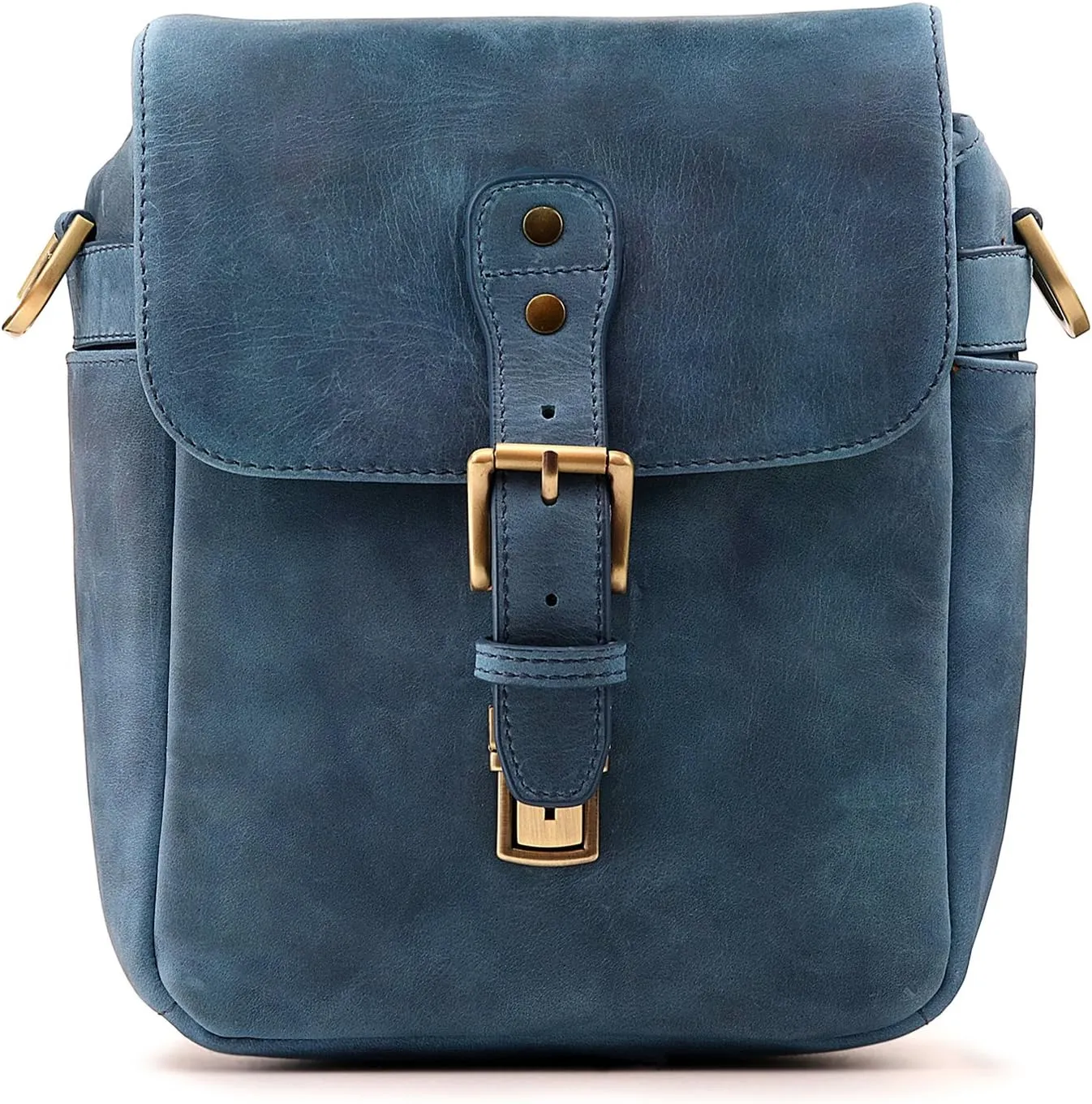 MegaGear Torres Mini MG1328 Genuine Leather Camera Messenger Bag for Mirrorless, Instant and DSLR Cameras