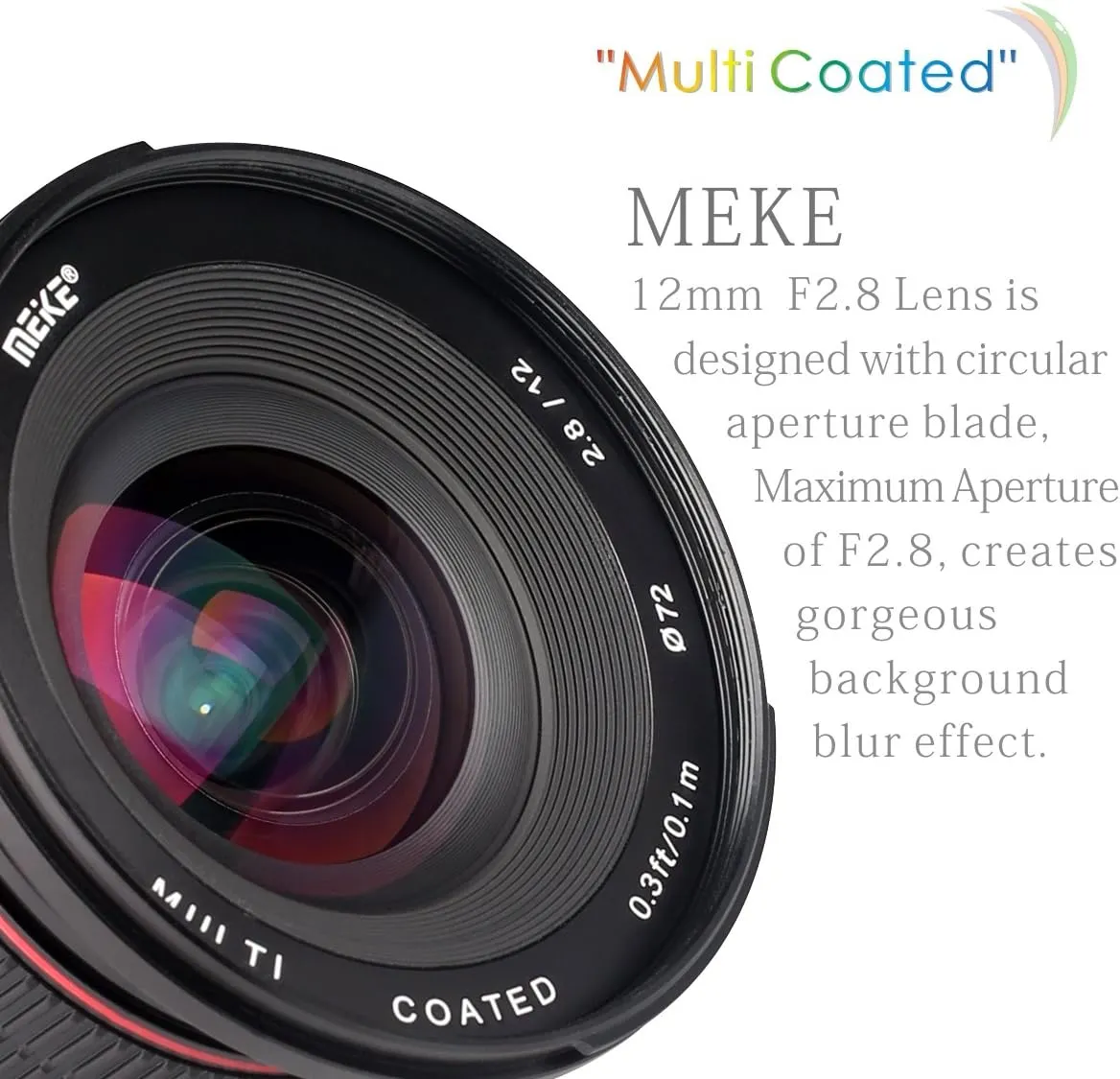 Meike 12mm F2.8 Ultra Wide Angle Manual Focus Lens for Sony E Mount APS-C Mirrorless Cameras NEX 3 5T NEX 6 7 A6400 A6600 A6000 A6100 A6300 A6500,etc