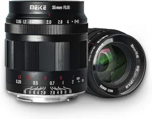 Meike 35mm f0.95 Large Aperture Manual Focus Prime Fixed Lens APS-C Compatible with Fujifilm Mirrorless Camera Such as X-T1 X-T2 X-T3