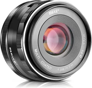Meike 35mm f1.7 Large Aperture Manual Focus APSC Lens Compatible with Fujifilm X Mount Mirrorless Camera X-T3 X-H1 X-Pro2 X-E3 X-T1 X-T2 X-T4 X-T5 X-T10 X-T20 X-T200 X-A2 X-E2 X-E1 X30 X70 X-A1