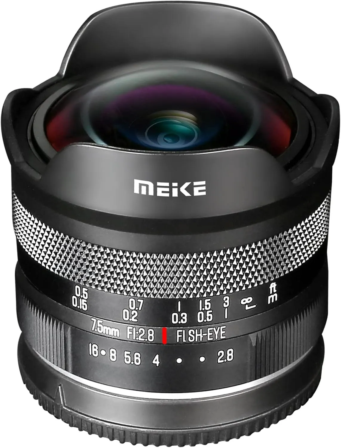 Meike 7.5mm f2.8 Ultra Wide Angle Manual Focus Diagonal Fisheye Lens Compatible with Canon EF-M Mount Mirrorless Cameras EOS M M2 M3 M5 M6 M10 M50 M100 M6II M200 etc
