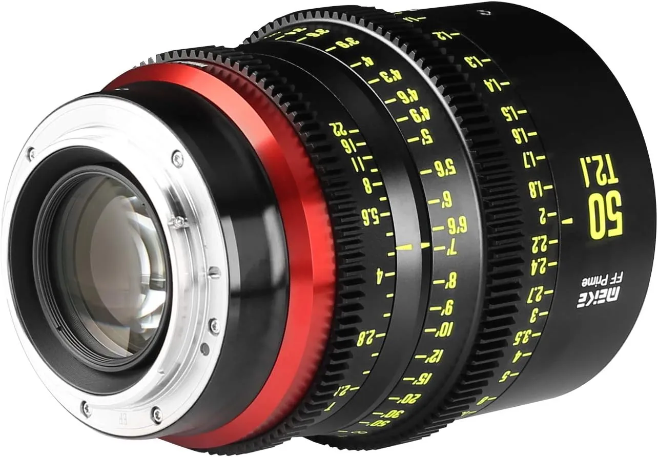 MEKE 50mm T2.1 Full Frame Manual Focus Cinema Lens for Cinema Cameras with EF Mount