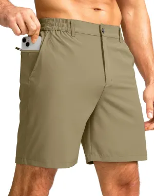 Men's Casual Shorts 7" Lightweight Golf Shorts for Men Stretch with 3 Pockets Quick Dry Breathable Work Shorts
