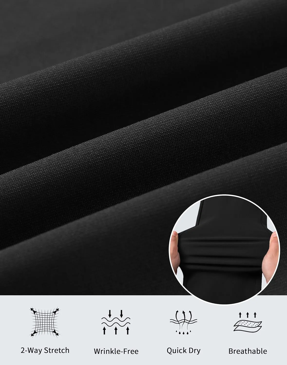 Men's Golf Pants - 30"/32" Dress Pants Wrinkle Free 5 Pockets Stretch Casual Work Travel Slacks