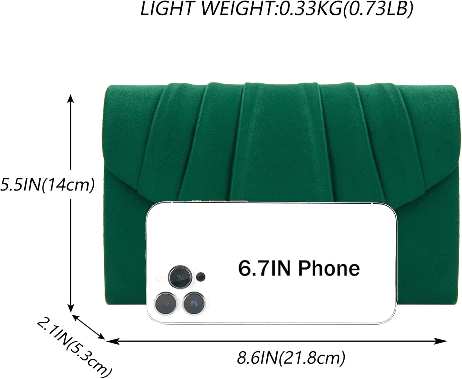 Milisente Clutch Purses For Women Formal Pleated Evening Bag Bridal Evening Clutch Bag