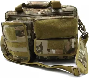 Military Diaper Messenger Molle Bag for Dads with Changing Pad, Bottle Holder, Dirty Diaper Bag and Patches