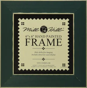 Mill Hill Wooden Frame, 6 by 6-Inch, Matte Green