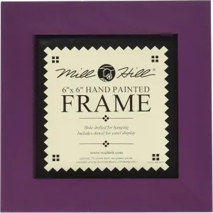 Mill Hill Wooden Frame, 6 by 6-Inch, Matte Purple