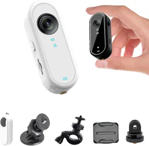 Mini Action Camera Long Battery Life Motorcycle Helmet Camera with Installation Bracket Accessory Small and Lightweight Body Cam Mini Cameras