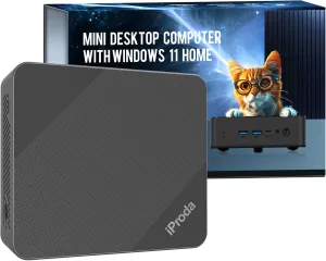 Mini PC with Intel Alder Lake N100 CPU (up to 3.4GHz), Mini Desktop Computer PC Windows 11 Home Mini Computer with 8GB DDR4 256GB SSD 4K Dual Display Micro PC Bluetooth5.2/WiFi6/USB3.2