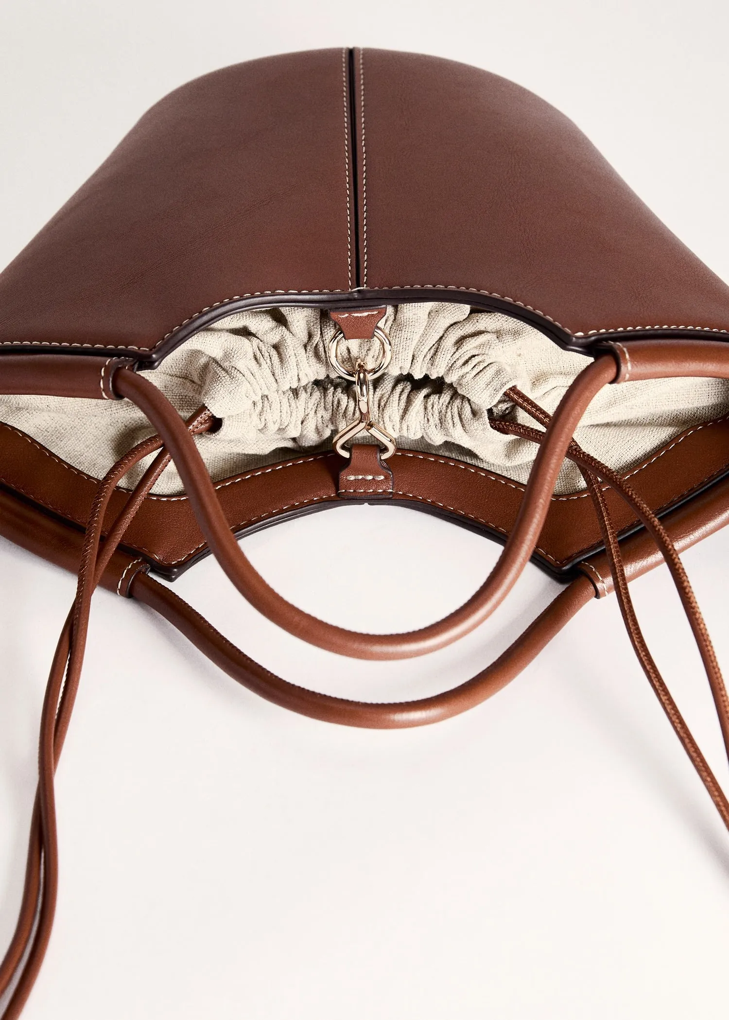 Mini shopper-style shoulder bag