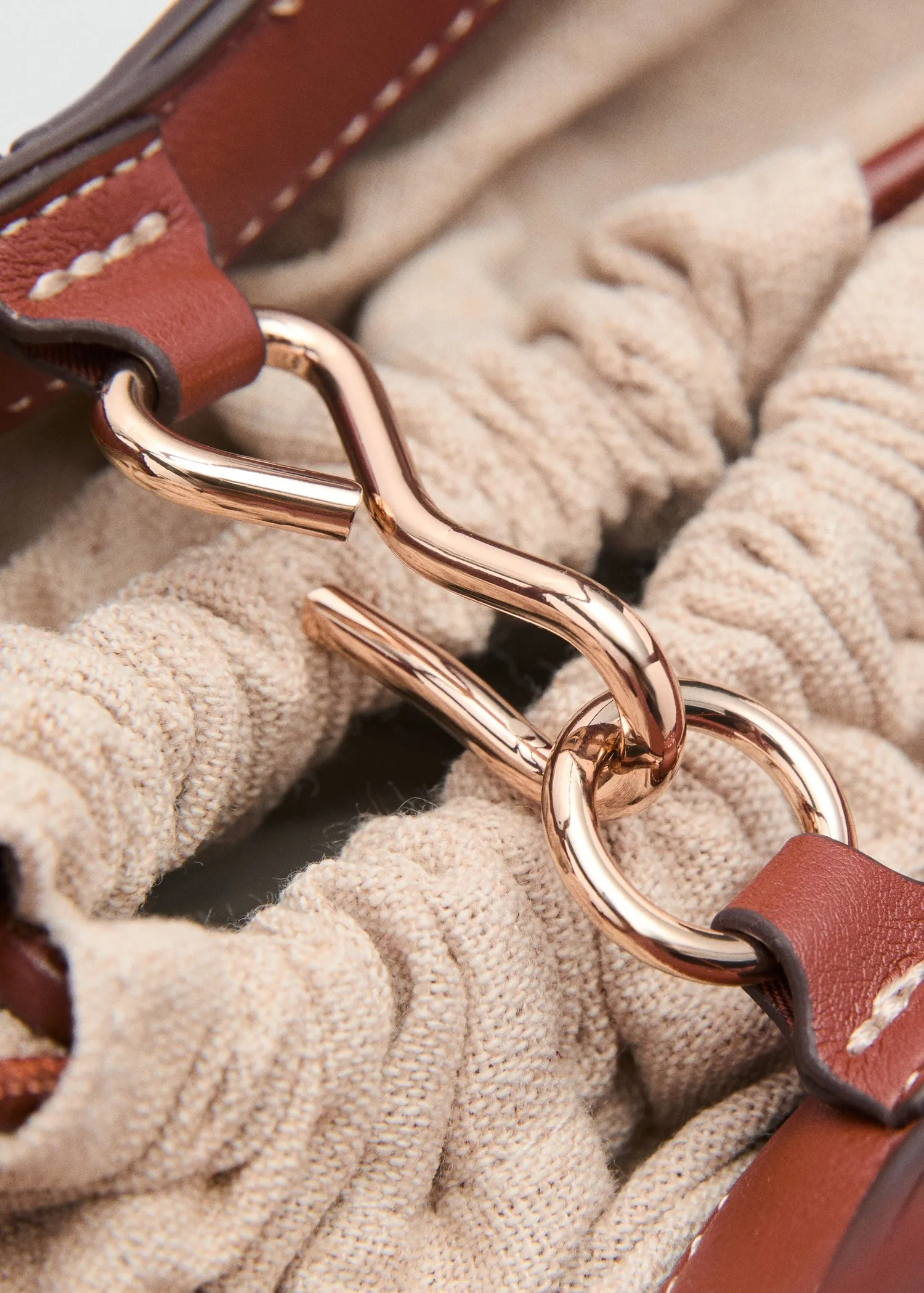 Mini shopper-style shoulder bag