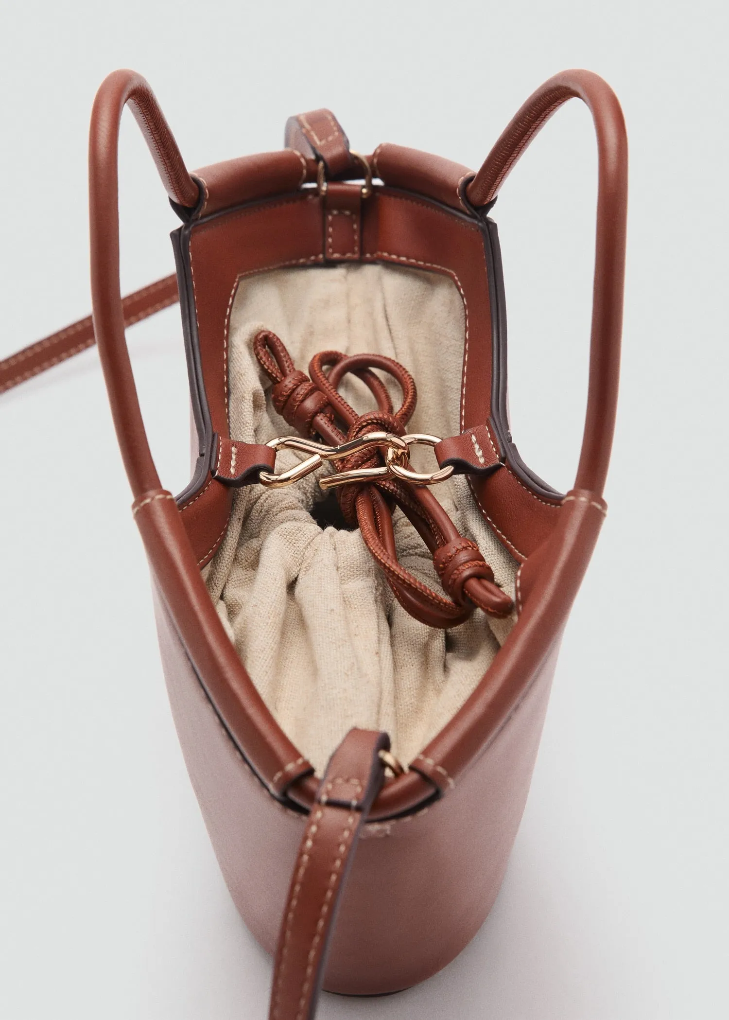 Mini shopper-style shoulder bag