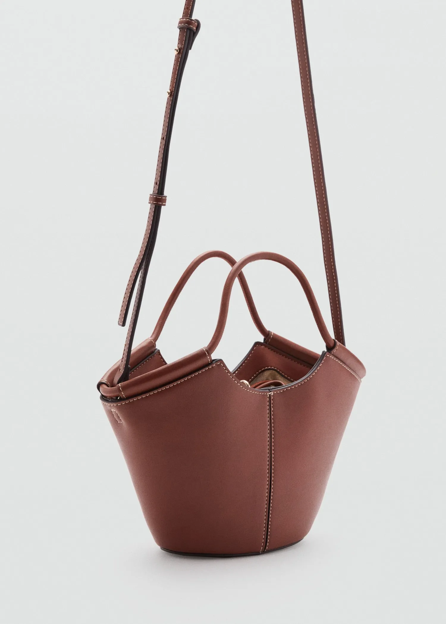 Mini shopper-style shoulder bag