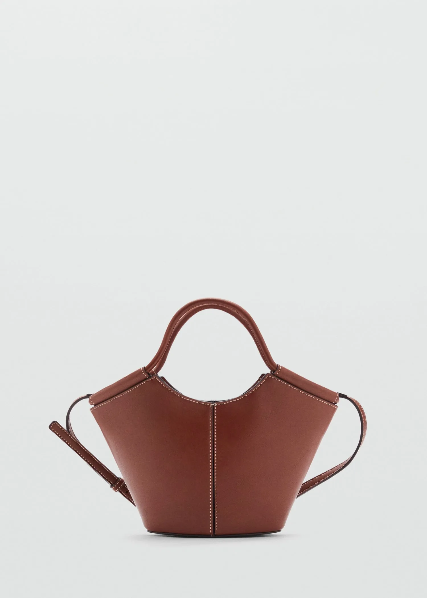 Mini shopper-style shoulder bag