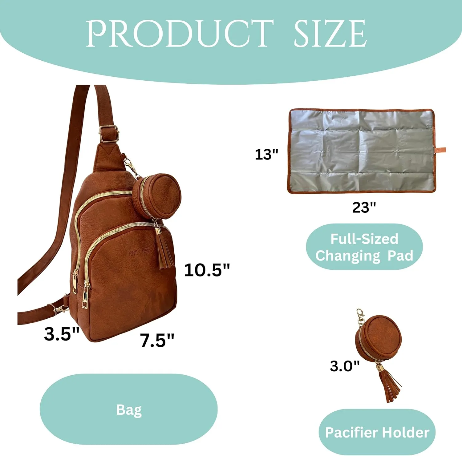 Mini Sling Crossbody Diaper Bag Backpack