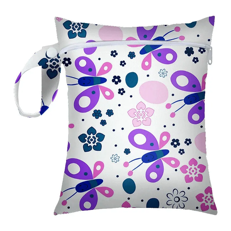 Mini Waterproof Baby Diaper Bag Reusable Wet Dry Travel Nappy Pouch