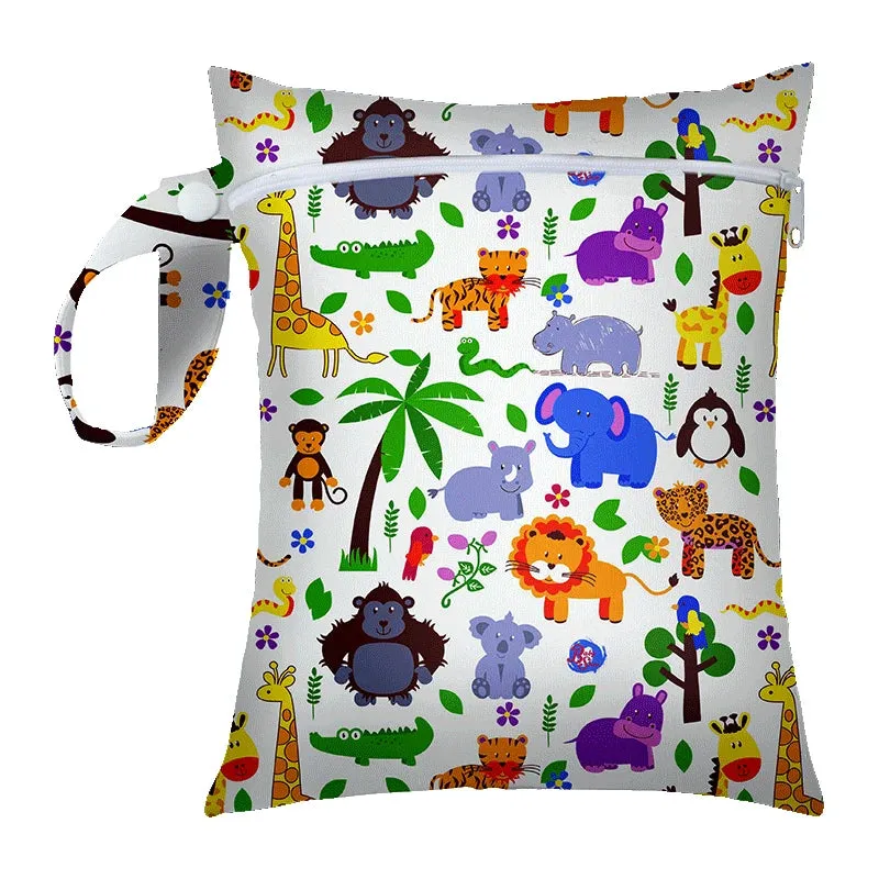 Mini Waterproof Baby Diaper Bag Reusable Wet Dry Travel Nappy Pouch