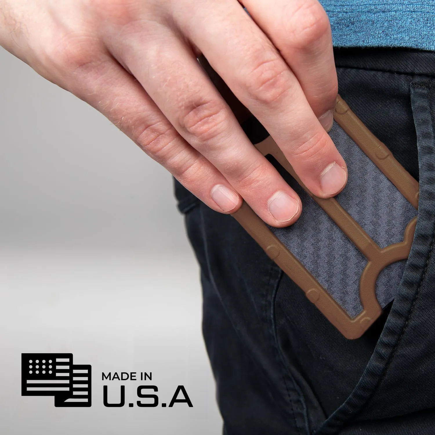 Minimalist Wallet for Men and Women - Durable Polymer Slim Wallets - Card Holder - Made In The USA.