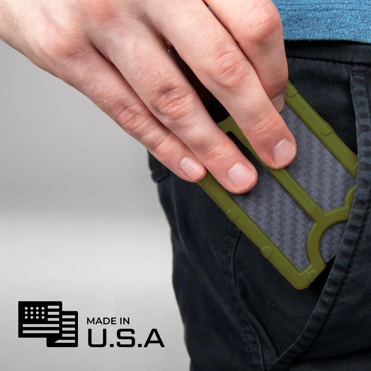 Minimalist Wallet for Men and Women - Durable Polymer Slim Wallets - Card Holder - Made In The USA.