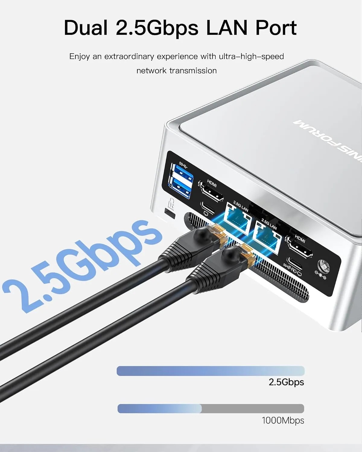 MINISFORUM Mini PC NAB9 Intel Core i9-12900HK 14 Cores/20 Threads,up to 5.0GHz 32GB RAM 1TB PCIe4.0 SSD,Dual 2.5 G RJ45 LAN Mini Computer,2 x HDMI/USB-C(4K@60Hz),7X USB Ports, WiFi 6, BT5.2