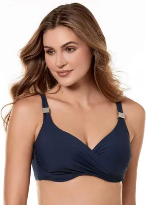 Miraclesuit D-DDD Cup Solid Surplice Bra Top