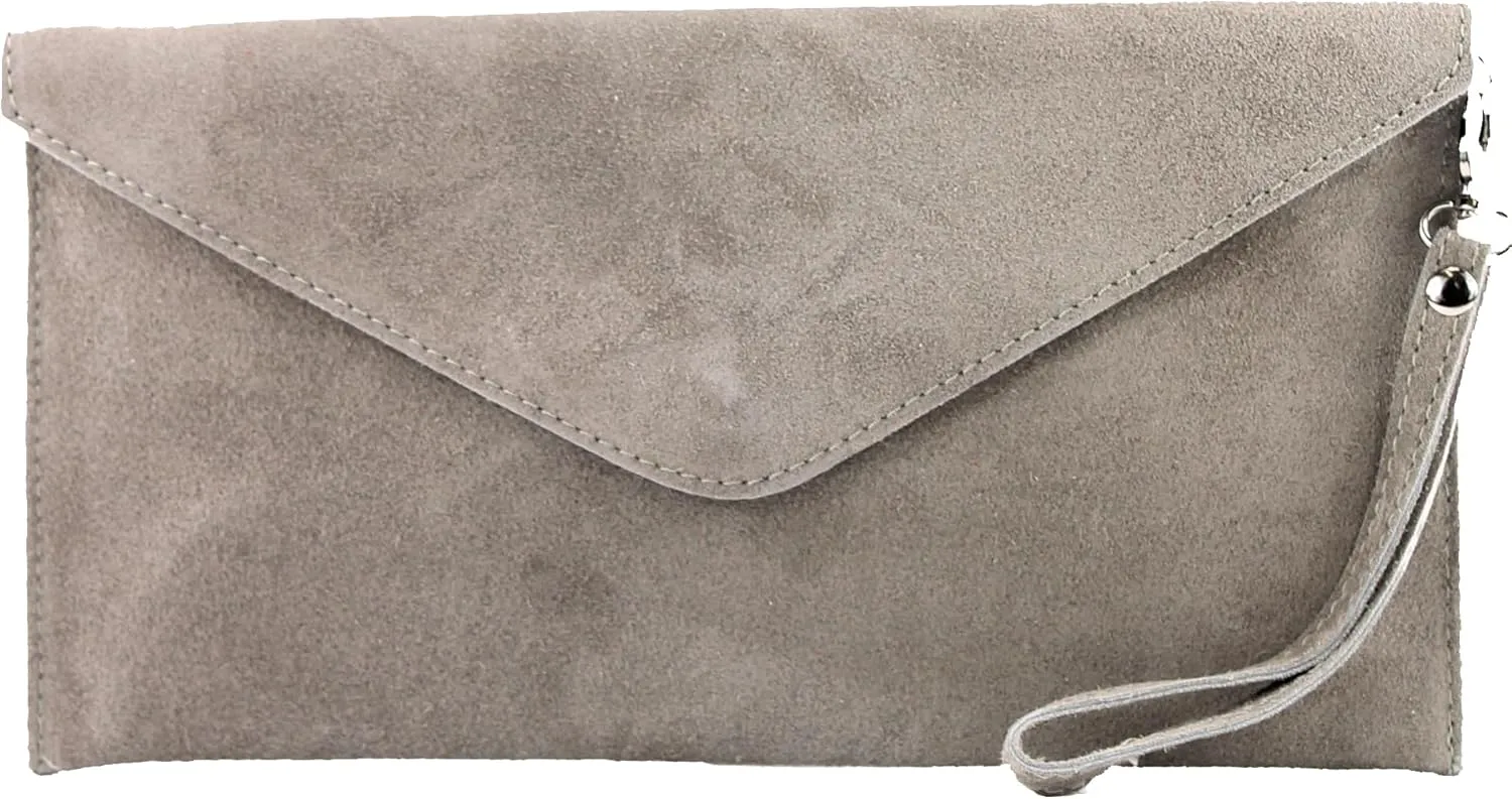 Modamoda de - Italian Leather Clutch & Evening Shoulder Bag - Wild Leather T106